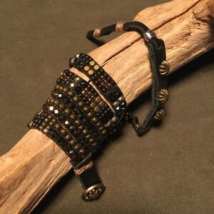 Sundance style beaded wrap bracelet